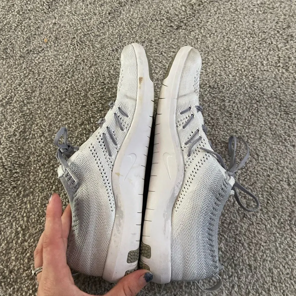 NIKE FREE FOCUS FLYKNIT TRAINING WHITE‎ BLACK WOLF GREY 844817-100 WOMENS SIZE 8 - Image 6