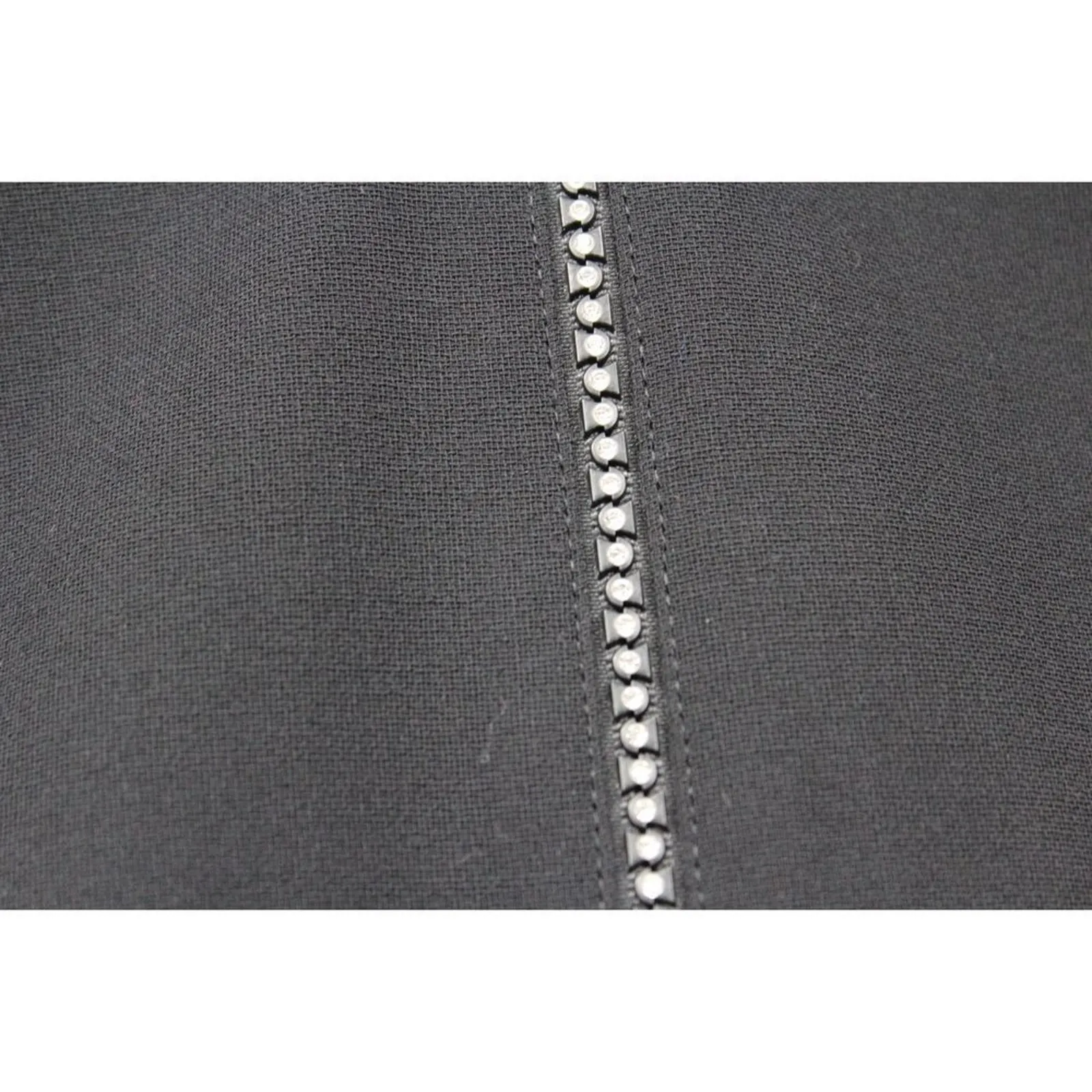 Escada Blazer Rhinestone‎ Crystals Zipper Wool Jacket Black Lined Size 34 Small - Image 6