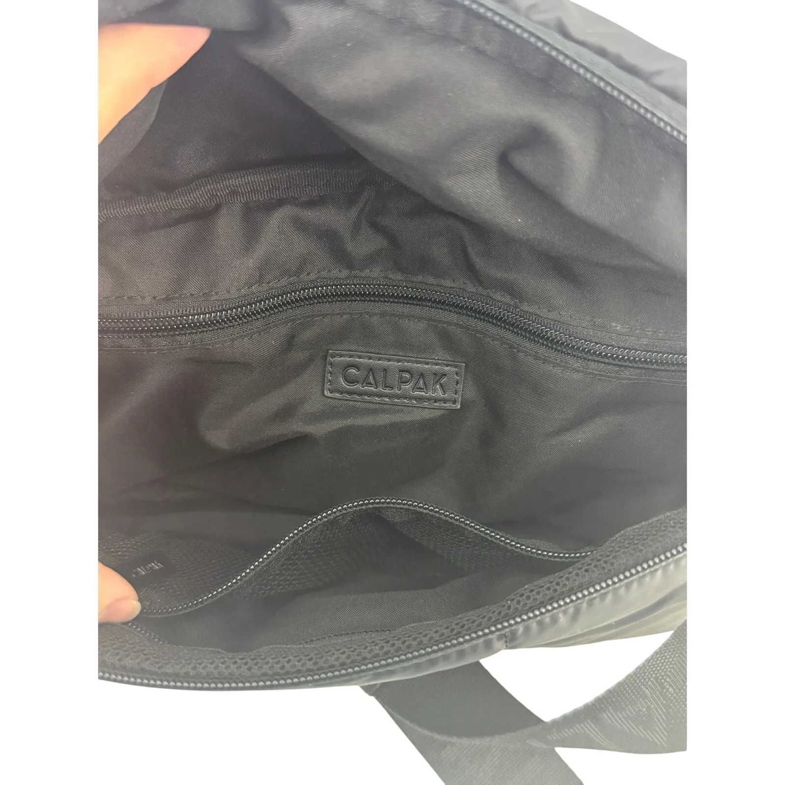 Calpak Luka Belt Bag Matte Black Convertible Travel Bag - Image 4