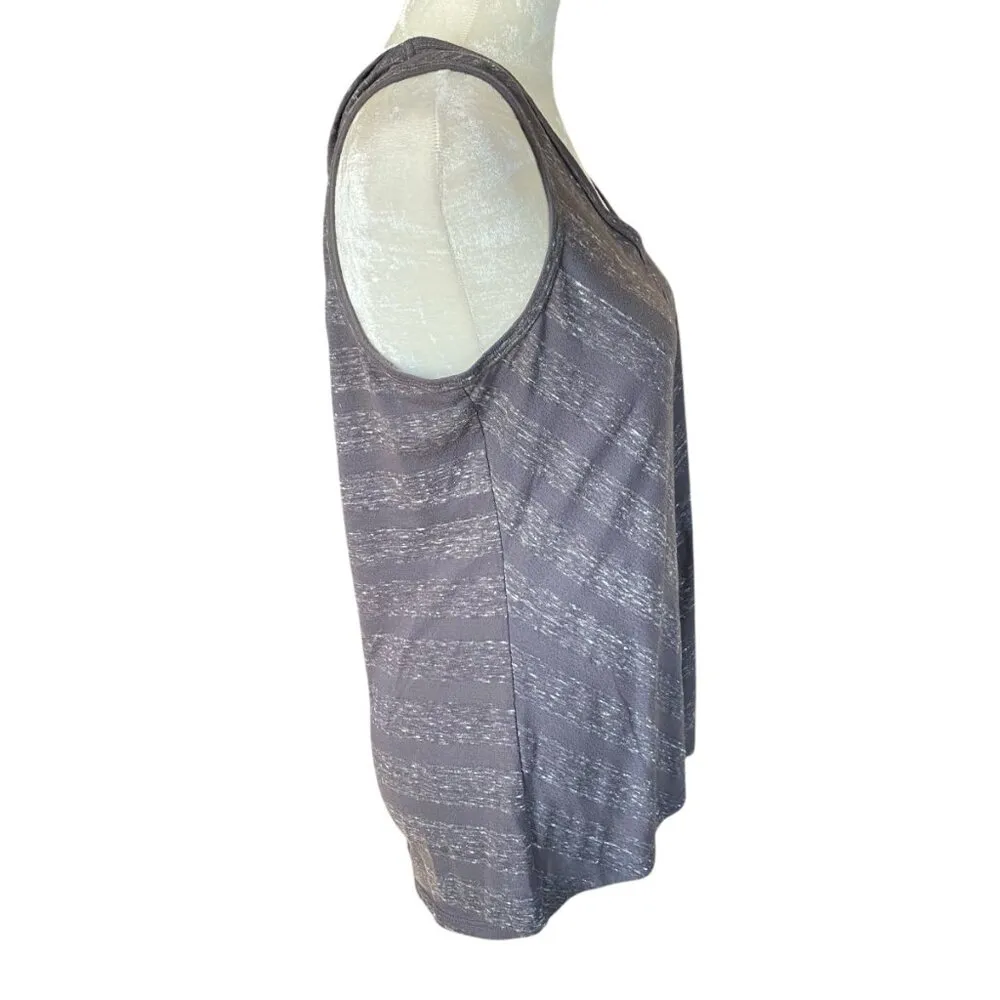 women's size M gray stretchy criss cross back athletic tank top - Image 3
