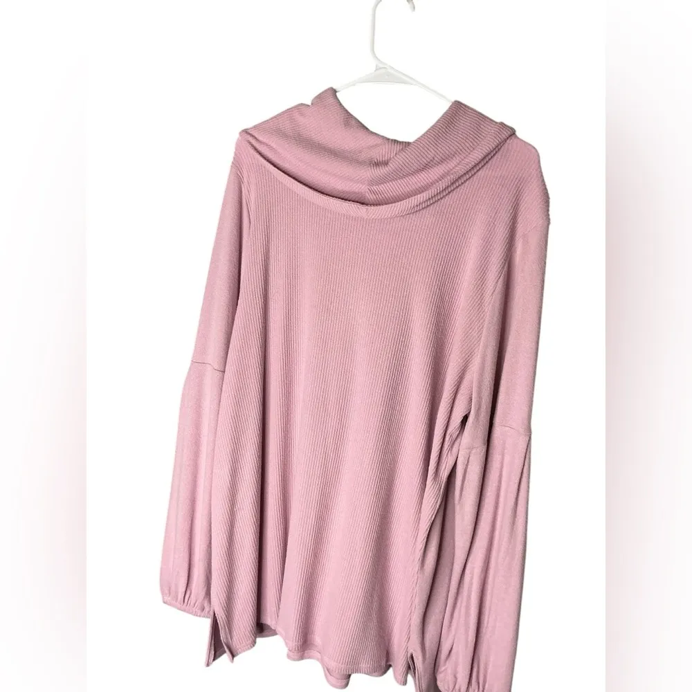Dusty Pink Cowl Neck Sweater - Image 3