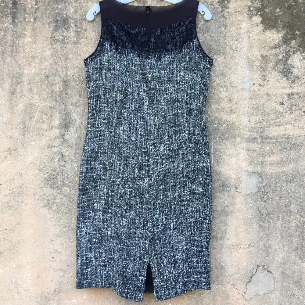 Peter Nygard Beaded Boucle Sleeveless Dress 10 - Image 10