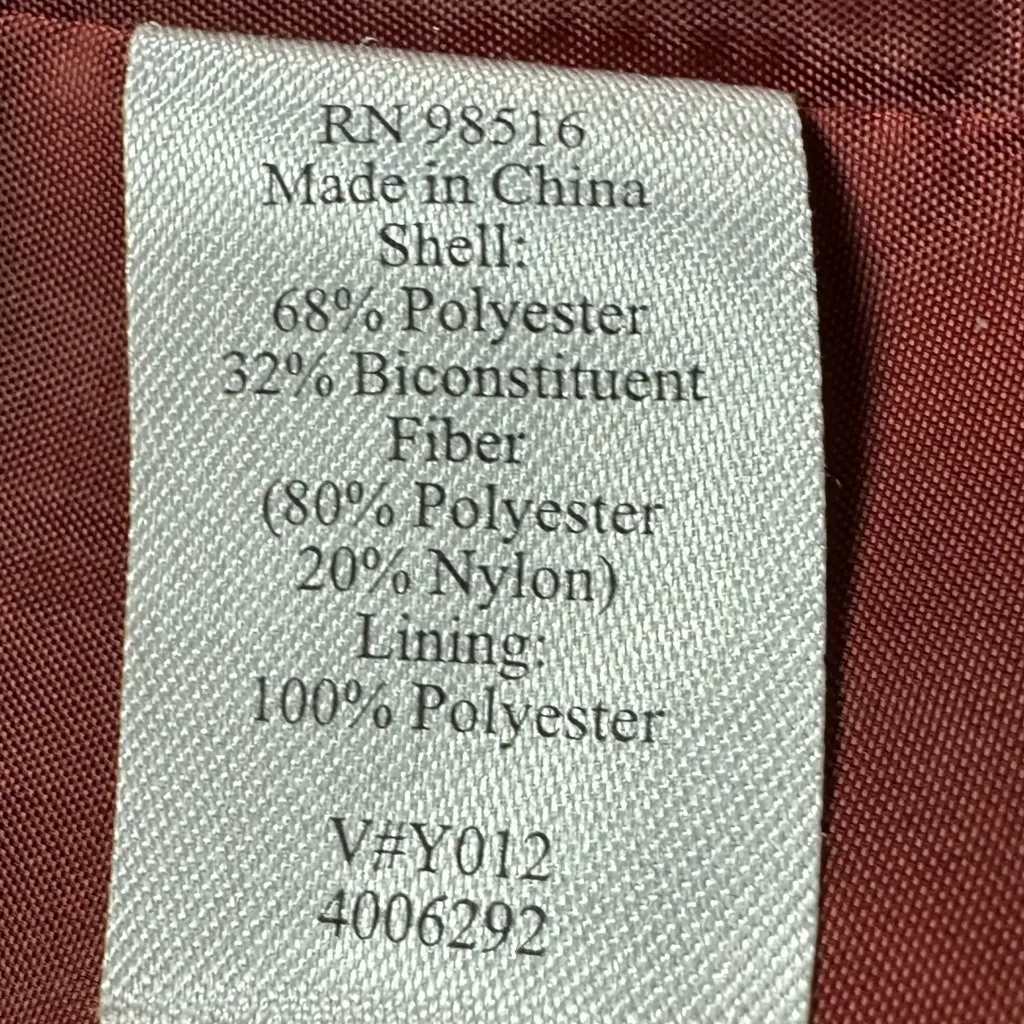 Coldwater Creek‎ Women's Size PL (14-16) Burgundy Red Tapestry Jacquard Blazer - Image 9