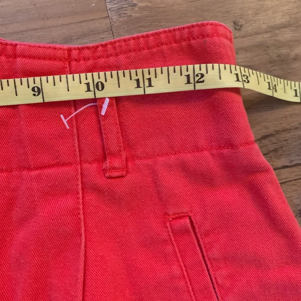 Vintage Esprit Sport Red Pleated Denim Skirt Size 25” 2 - Image 8