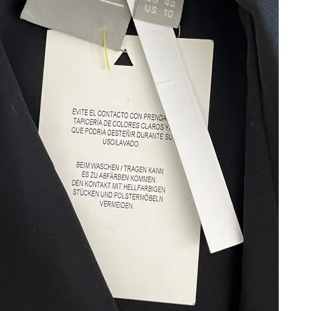 ASOS NWT  Black Flutter Sleeve Blouse | US Size 10 | Button Front - Image 7