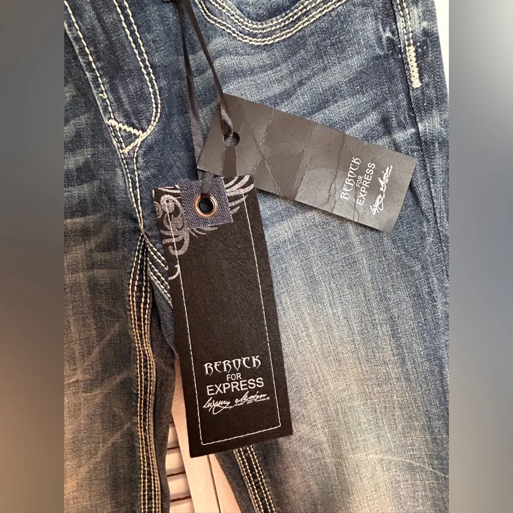 ReRock For Express Boot bootcut blue jeans NWT Womens size 6R 6 Regular stretch - Image 4