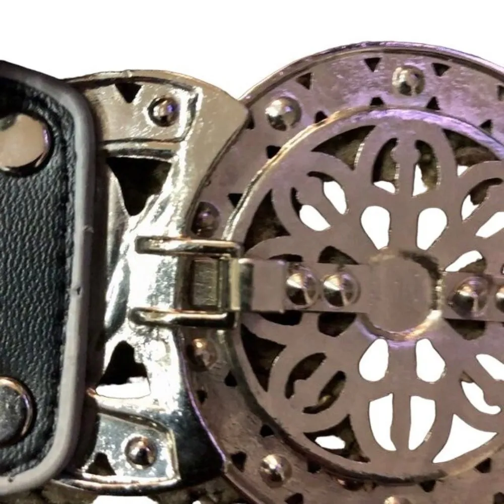 Metro 7 Silver Sequin Stretch Belt Womens One Size Used - Image 7