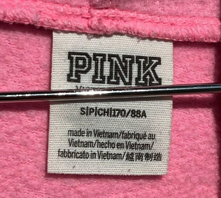 COPY - Pink Victoria’s Secret crop pink hooded hoodie sweatshirt - Image 8