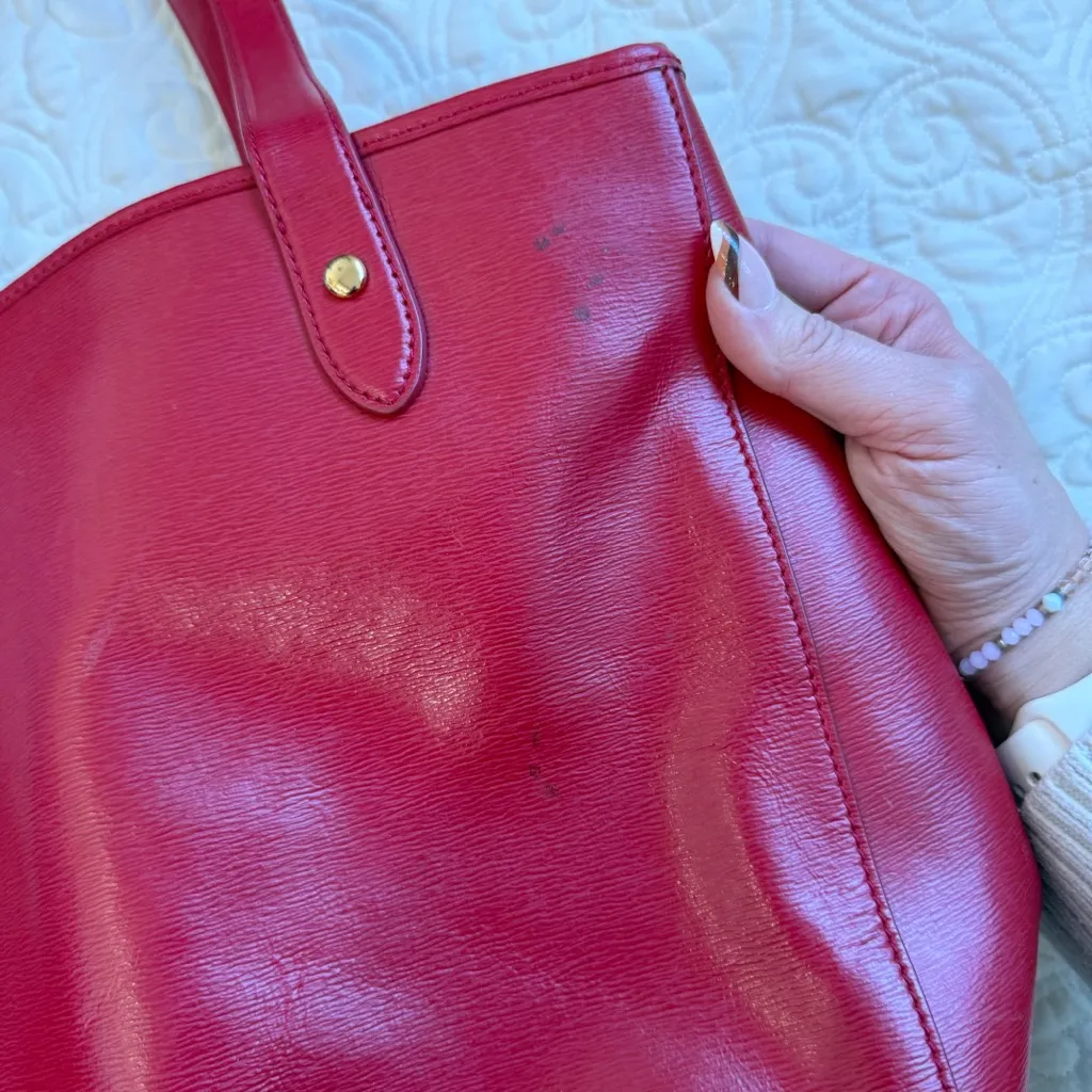 Ralph Lauren Red Newbury Classic Tote - Image 12