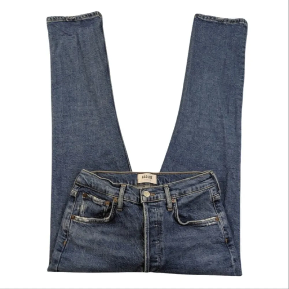 Agolde Riley High Rise Straight Cropped Jeans GUC $228 Size 27    J1532 - Image 3