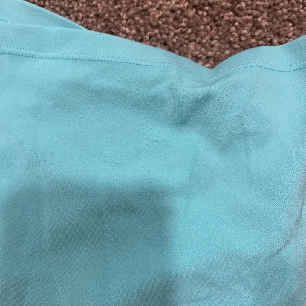 Women's Turquoise Tank Top with White Trim Blue Size undefined - Image 4