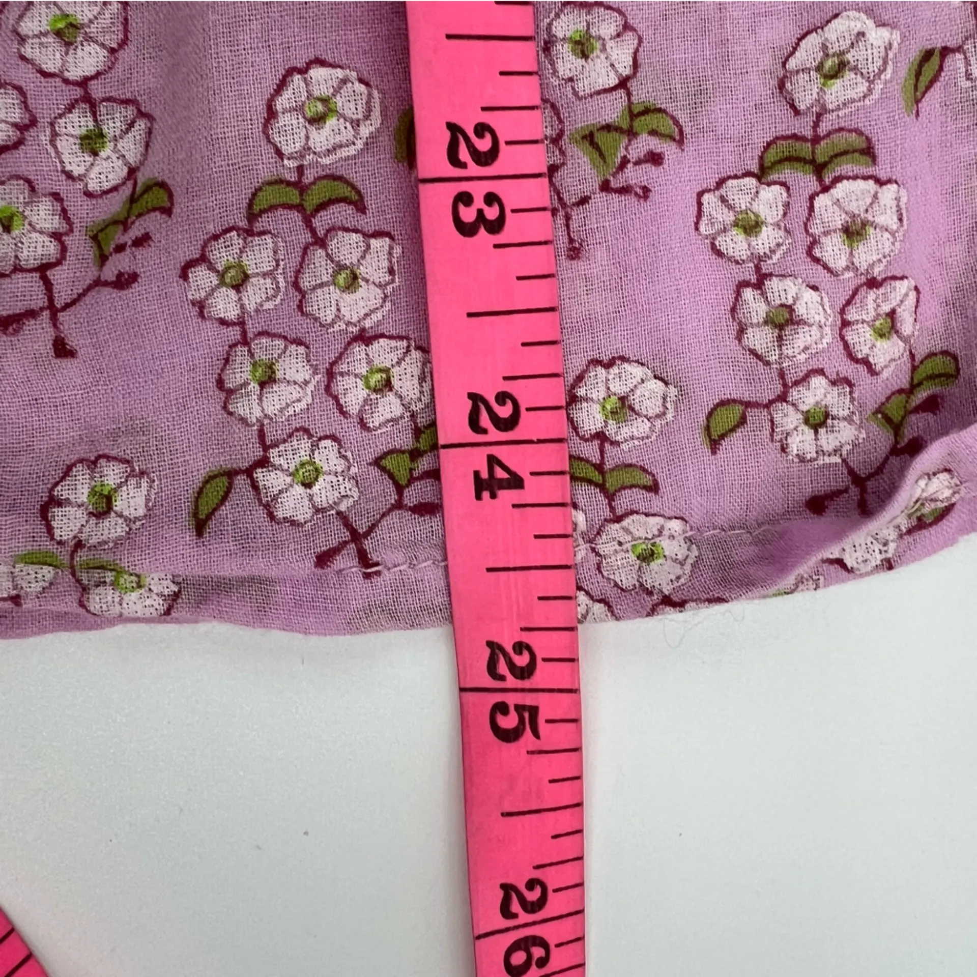 BANJANAN Margot top orchid bouquet floral ruffle blouse sz L Purple Size L - Image 9