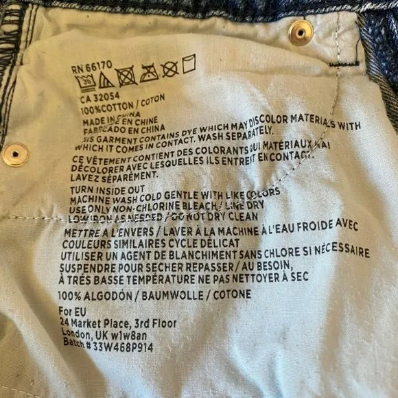 BDG High Rise Shorts 26 Acid Wash Dree‎ Cheeky Fray Hem 5 Pocket Denim - Image 8