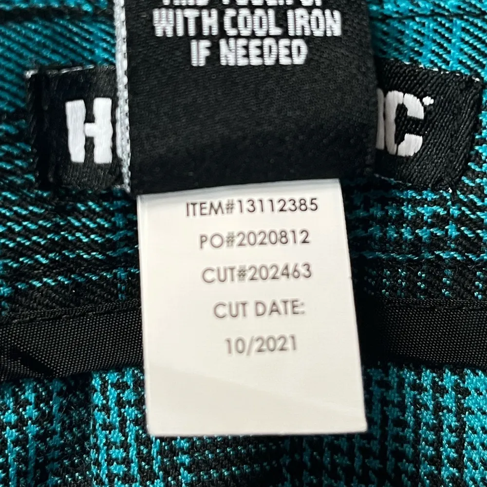 Hot Topic Plaid Pleated Skirt Teal Black Size Small - Image 3