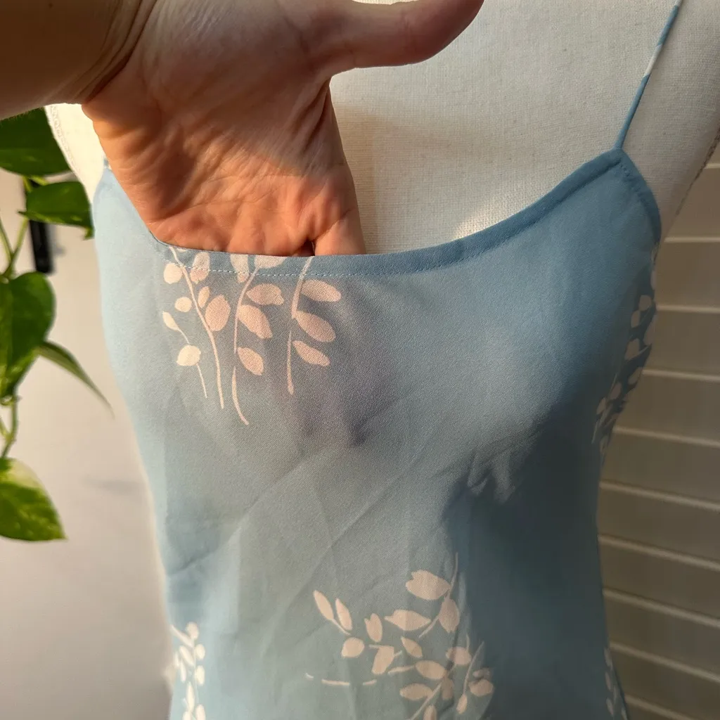 Evan Picone Light Blue Floral Midi Dress - Image 5