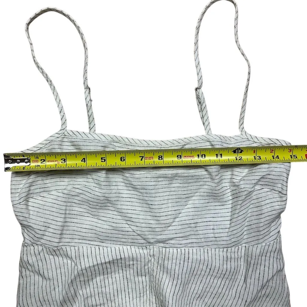 NWT Madewell Women's Striped Empire-Waist Midi Dress 100% Linen M Lighthouse - Image 7