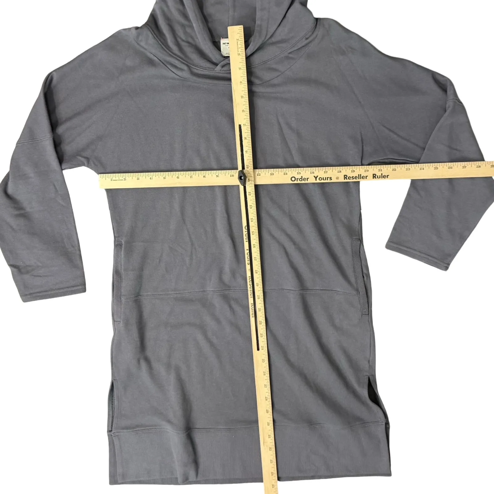 Intimately Free People Gray Kicking Around Tunic Hoodie Dress Pockets size S - Image 7