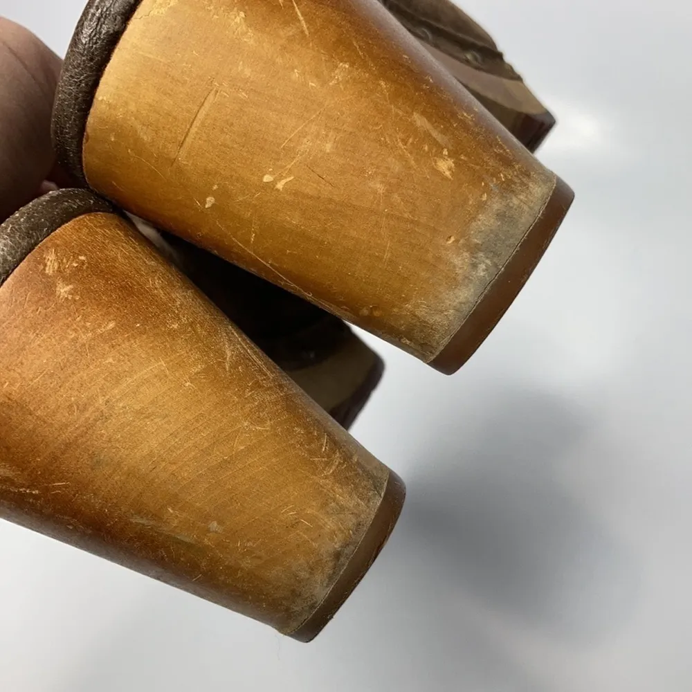 UGG‎ Abbie espresso suede leather clogs size 7 - Image 10