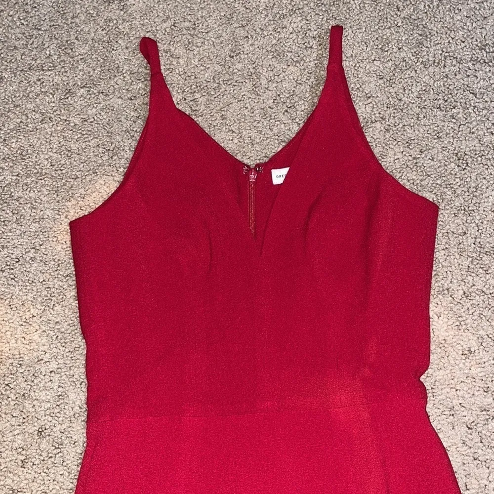 Dress The Population Lyla V-Neck Sleeveless Crepe Sheath Pencil Dress Garnet XXL - Image 5