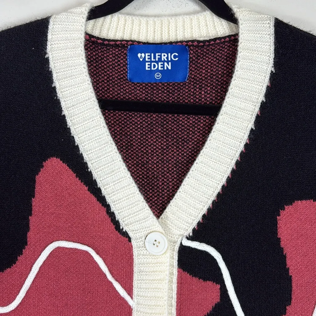 Aelfric Eden Irregular Color Block Chunky Knitted Sweater Vest Size Medium - Image 4