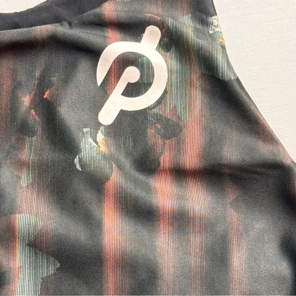 Peloton Show Up High Neck Floral Sporty Athletic Racerback Sports Bra Sz M NWT - Image 4