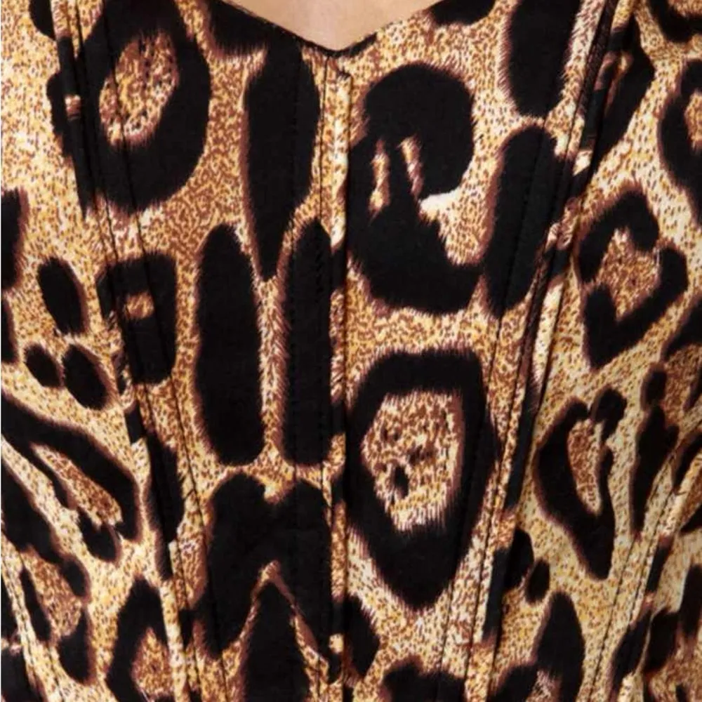 Tripp NYC Fitted Leopard Print Dress Black Size XS - Image 6