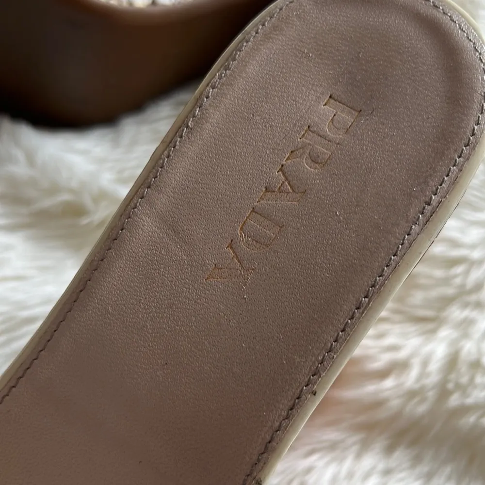 Prada Patent Leather Ombré Cork Platform Heels - Image 12