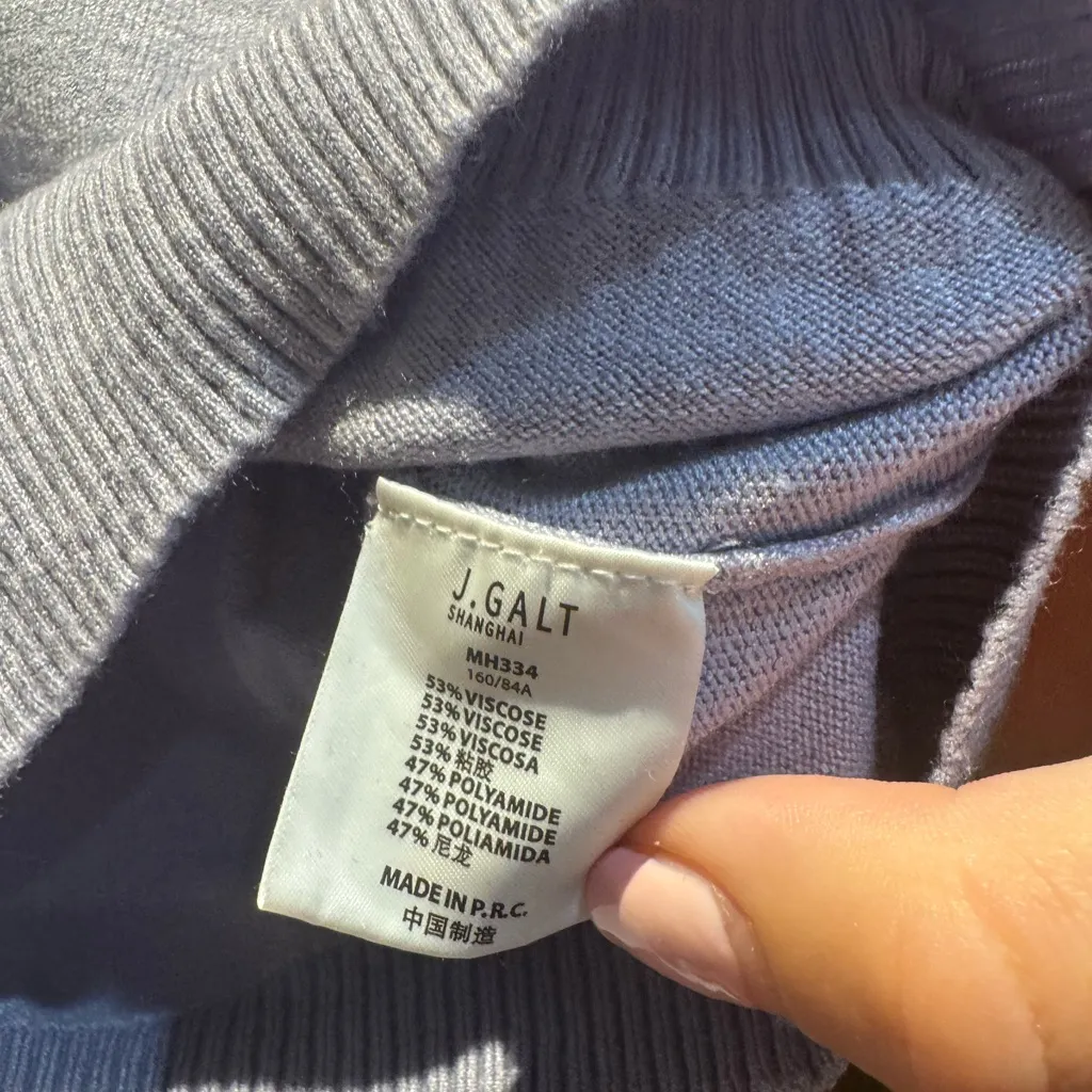 John Galt Lavender V-Neck Cropped Sweater One Size Brandy Melville - Image 6