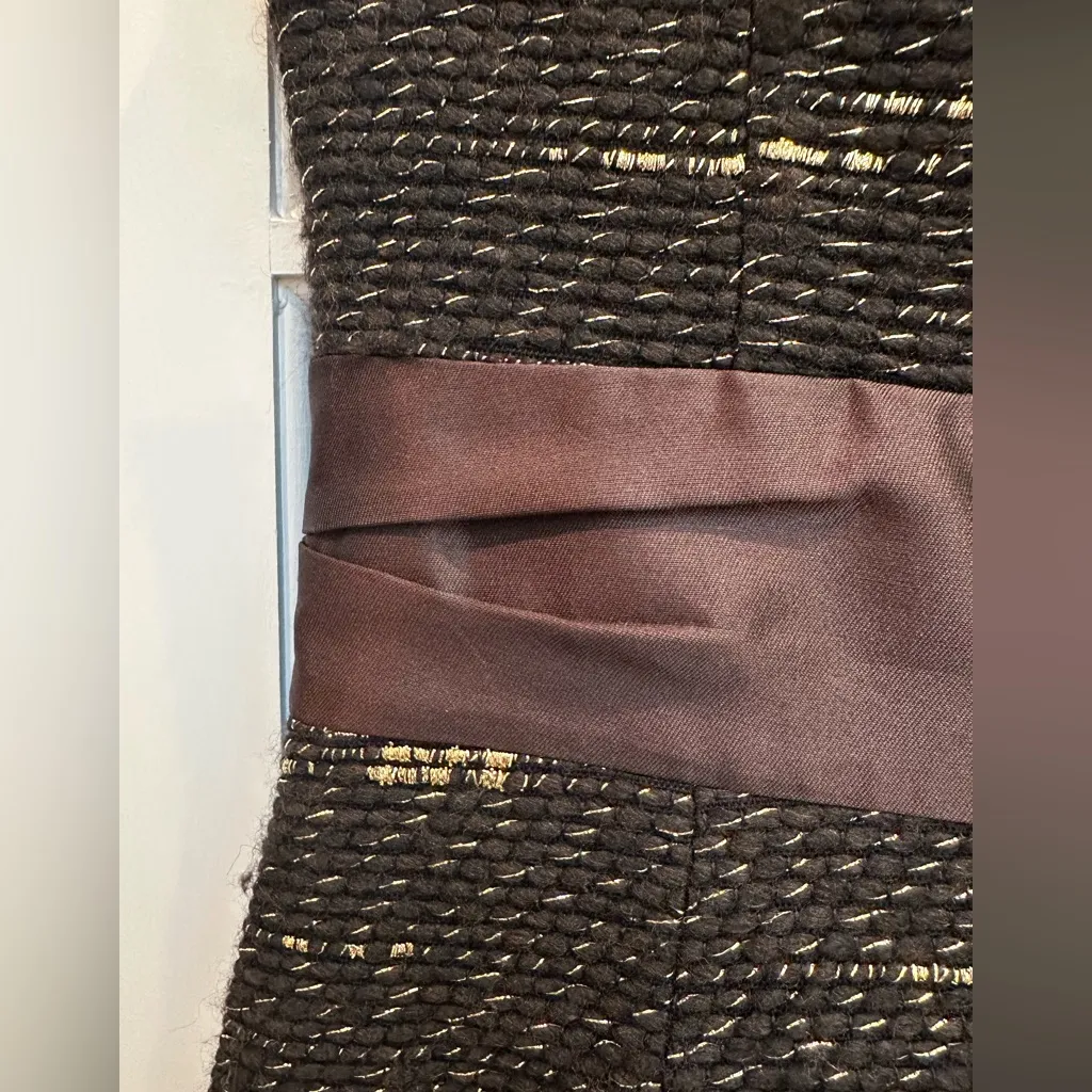 Vintage An Original MILLY of New York Black Boucle Wool Classic Dress Size 6 S - Image 5