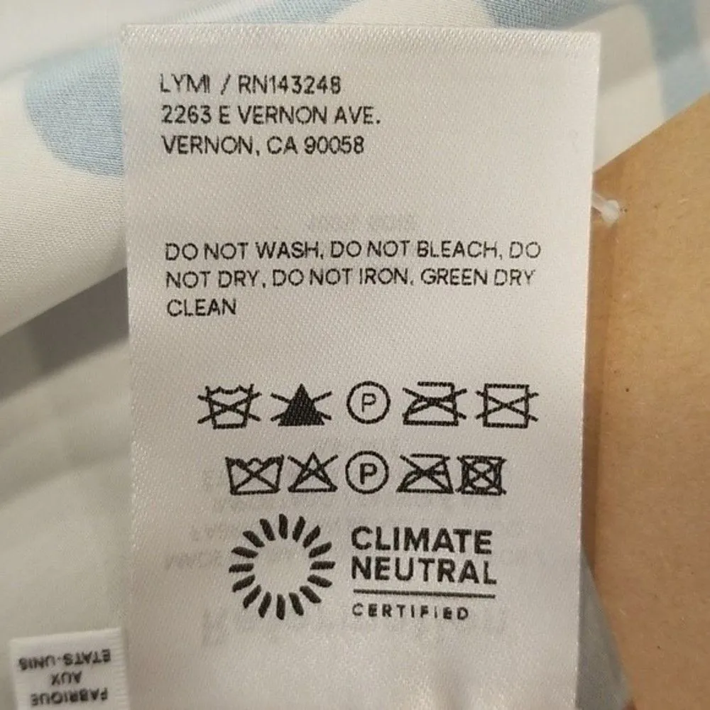 💕REFORMATION💕 Joanne Silk Dress ~ Hyperion Blue Print 10 NWOT - Image 15