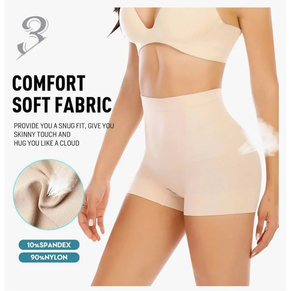 NEW Tummy Control Shapewear Panties High Waisted Body Shaper M Tan Size M - Image 7