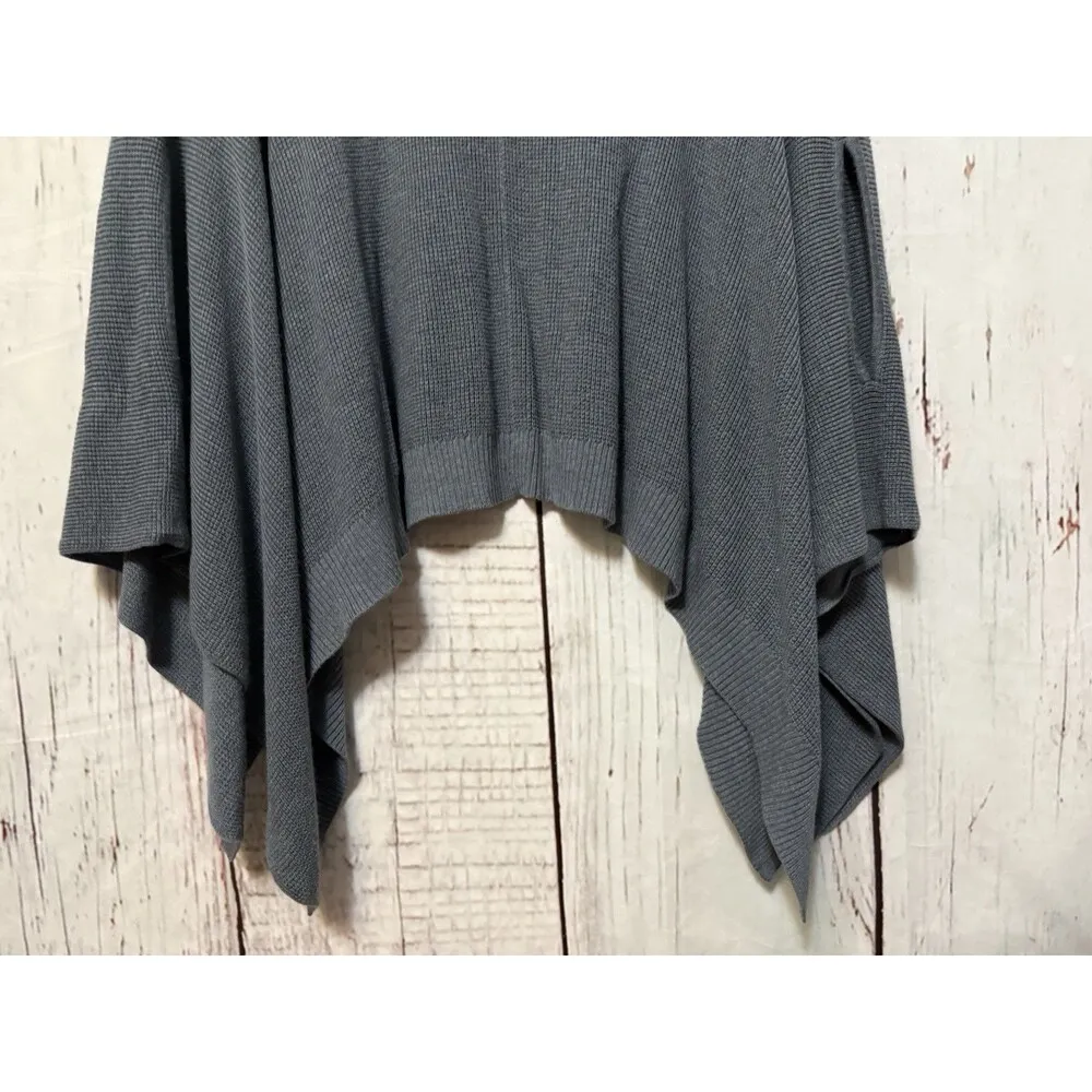 Lululemon Forward Flow Cashmere Viscose Blue Sweater Logo Poncho Cape O/S Size undefined - Image 2