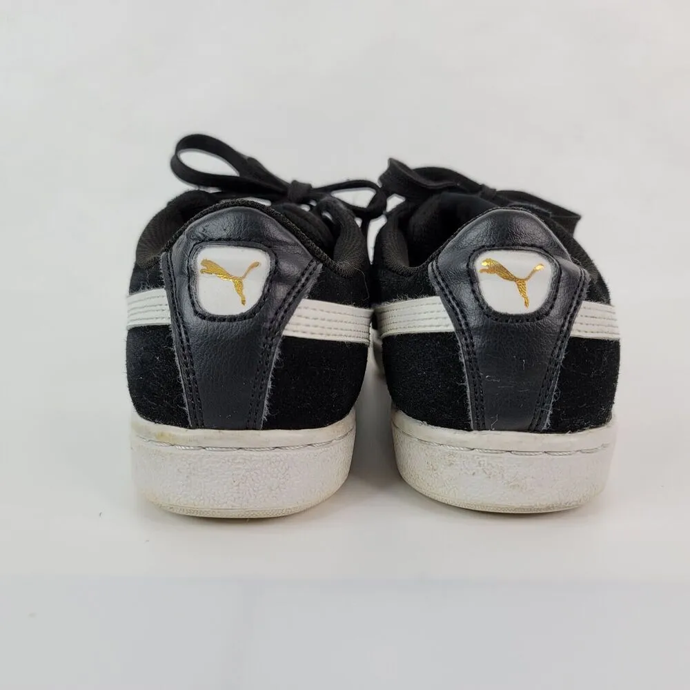 Puma Vikky Womens Size 7 Black Low Top Sneakers Suede Shoes 362624-02 - Image 7