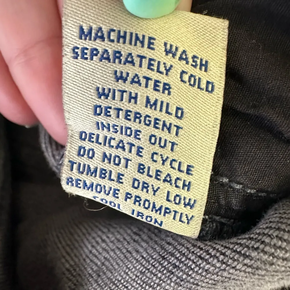 Cabi Womens size 6 Flap Pocket Boot Cut Denim Jeans Faded Black 204R - Image 9