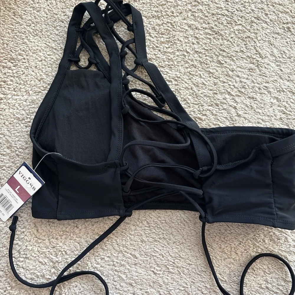 Vigoss Black One Shoulder Bikini Top - Image 5