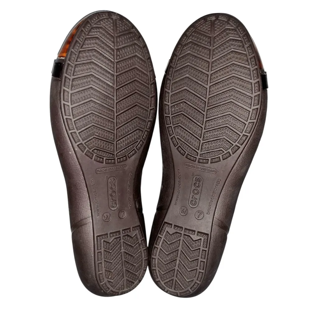 Crocs Cap Toe Tortoise Shell Print Ballet Flats Women’s size 7 - Image 8