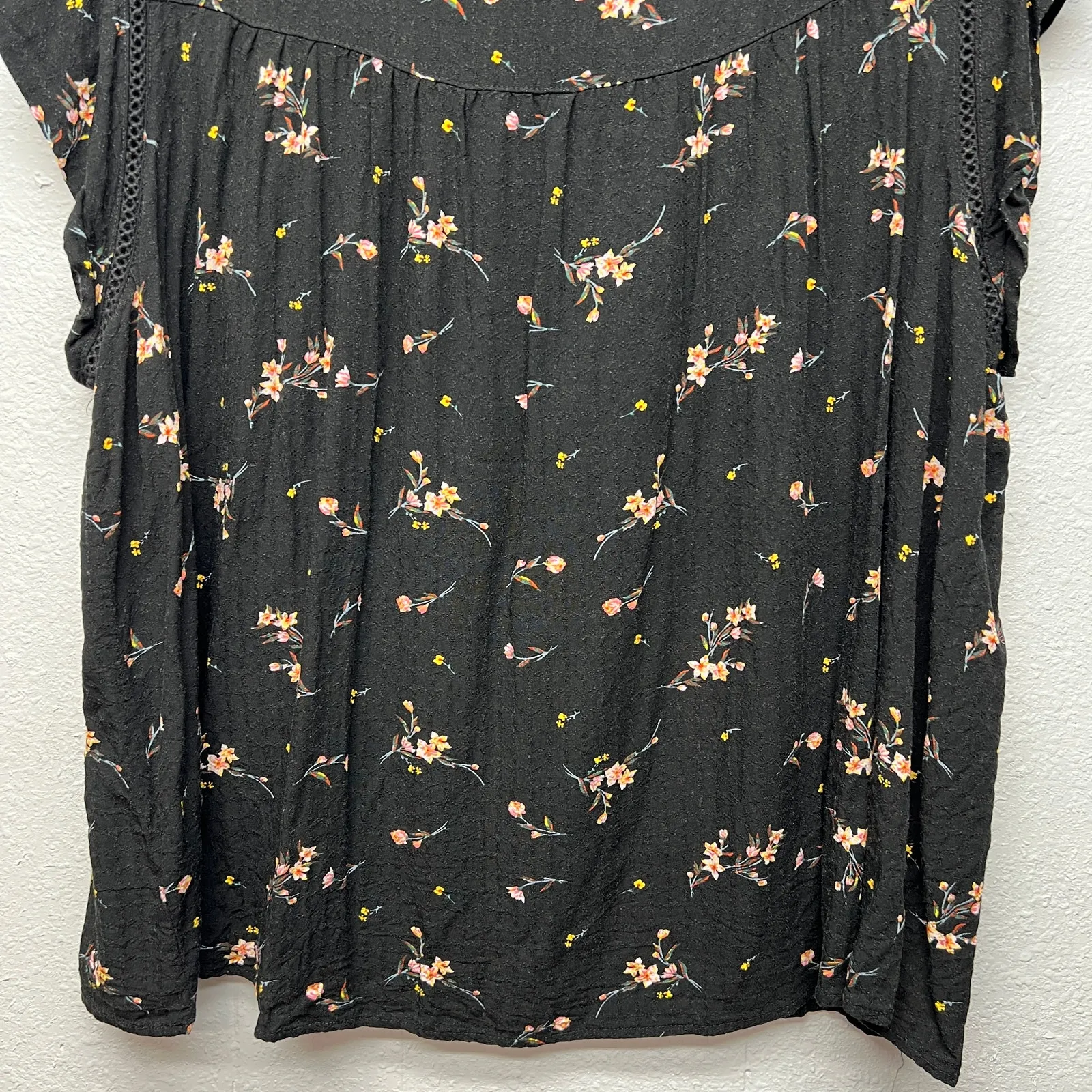 Buffalo Womens Top 2X Floral Cottagecore Gardencore Fairy Relaxed Flowy Mob Wife - Image 8