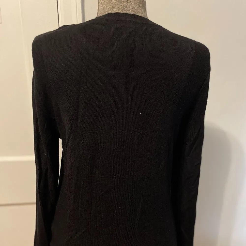 🌸Black sweater top by , soft long-sleeved Medium M - Image 4