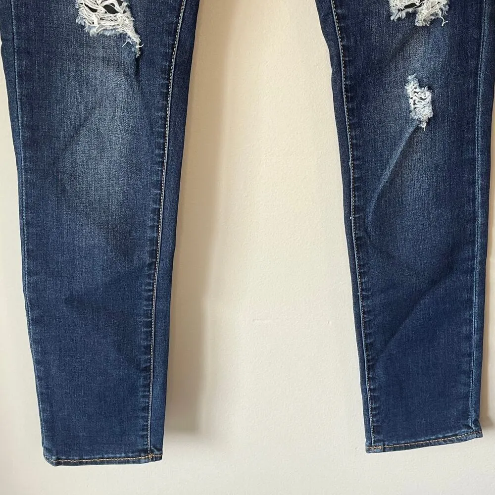 Articles of Society Dark Wash Distressed Skinny Jeans Size 26 - Image 10