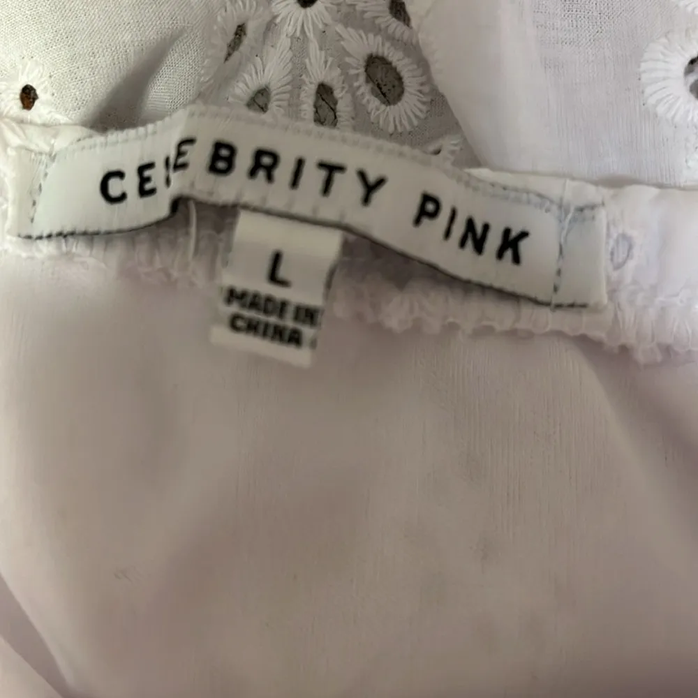 White Eyelet Lace Tank Top - Image 6