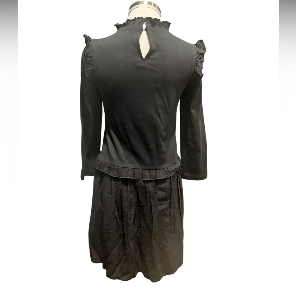 Kate Spade Embroidered Mixed Media Dress, Black Size XS NWT - Image 8