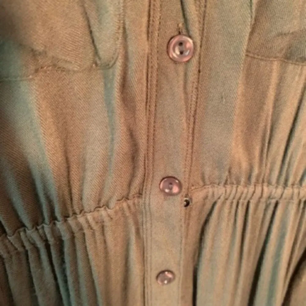 BDG Urban Outfitters Button Down Shirt Dress Green - Image 5