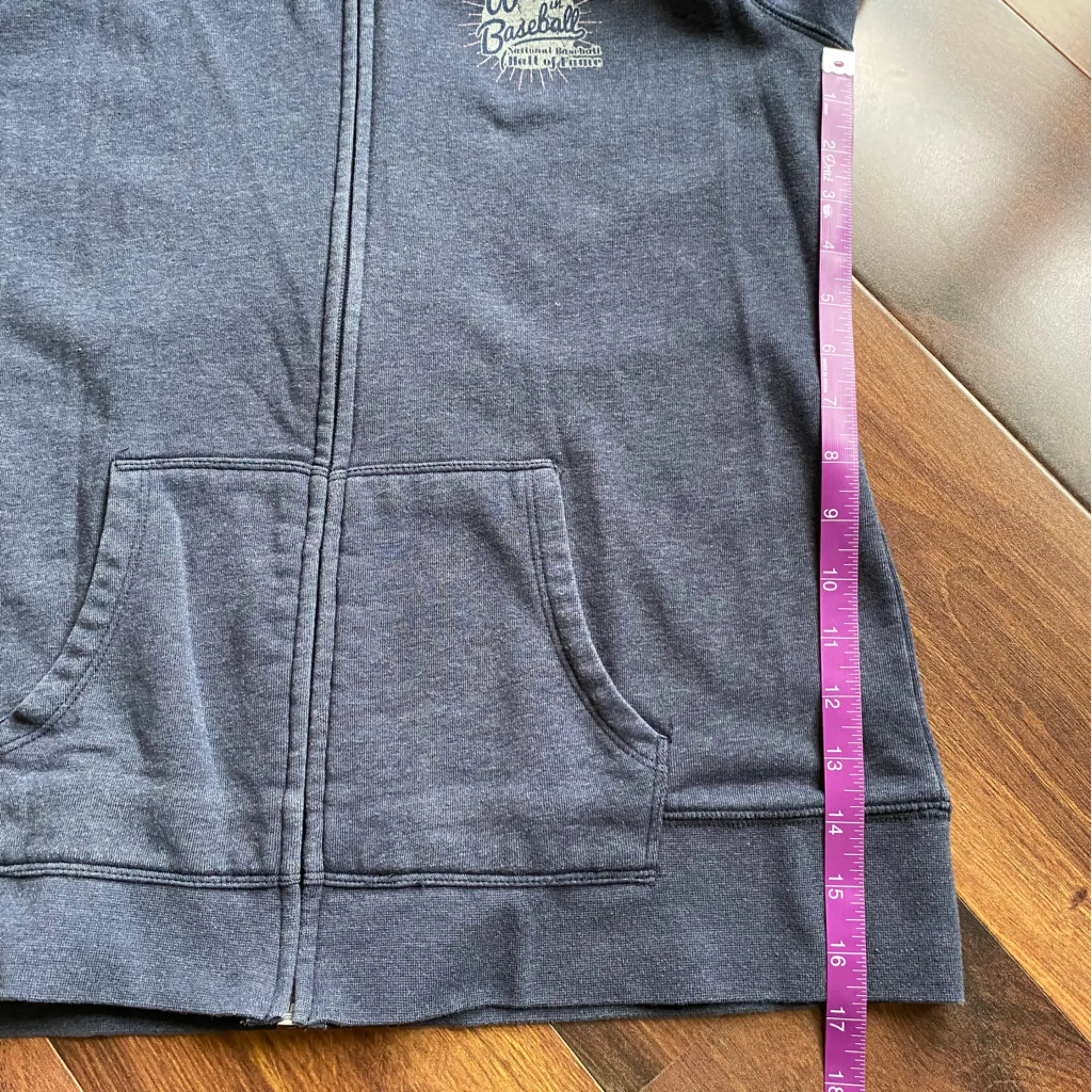 Women in Baseball Cooperstown Hoodie Gear for Sports Blue Size L - Image 7