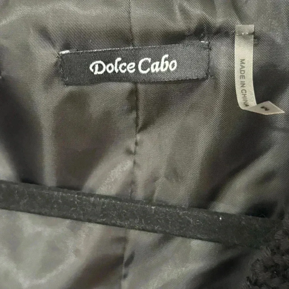 Dolce Cabo Wool‎ and Rabbit Fur Blend Vest Black Size M - Image 3