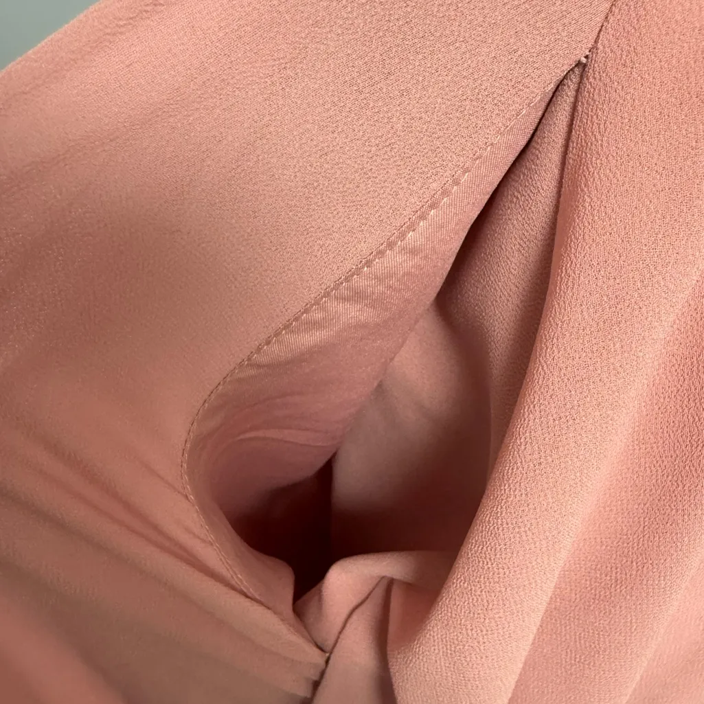 David’s Bridal Bridesmaids Chiffon Tank A-Line Pink Dress Size 8 - Image 8