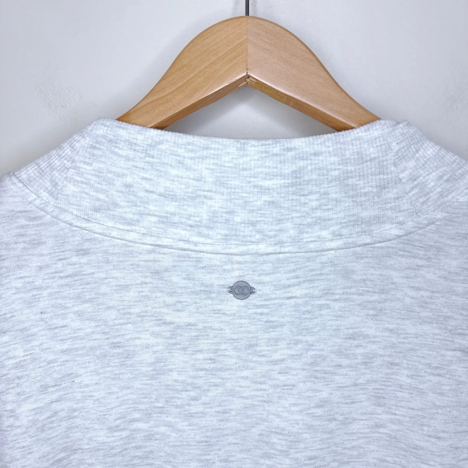 Calia by Carrie Underwood Soft Shawl Collar Jumpsuit Light Grey Heather Large Gray - Image 7