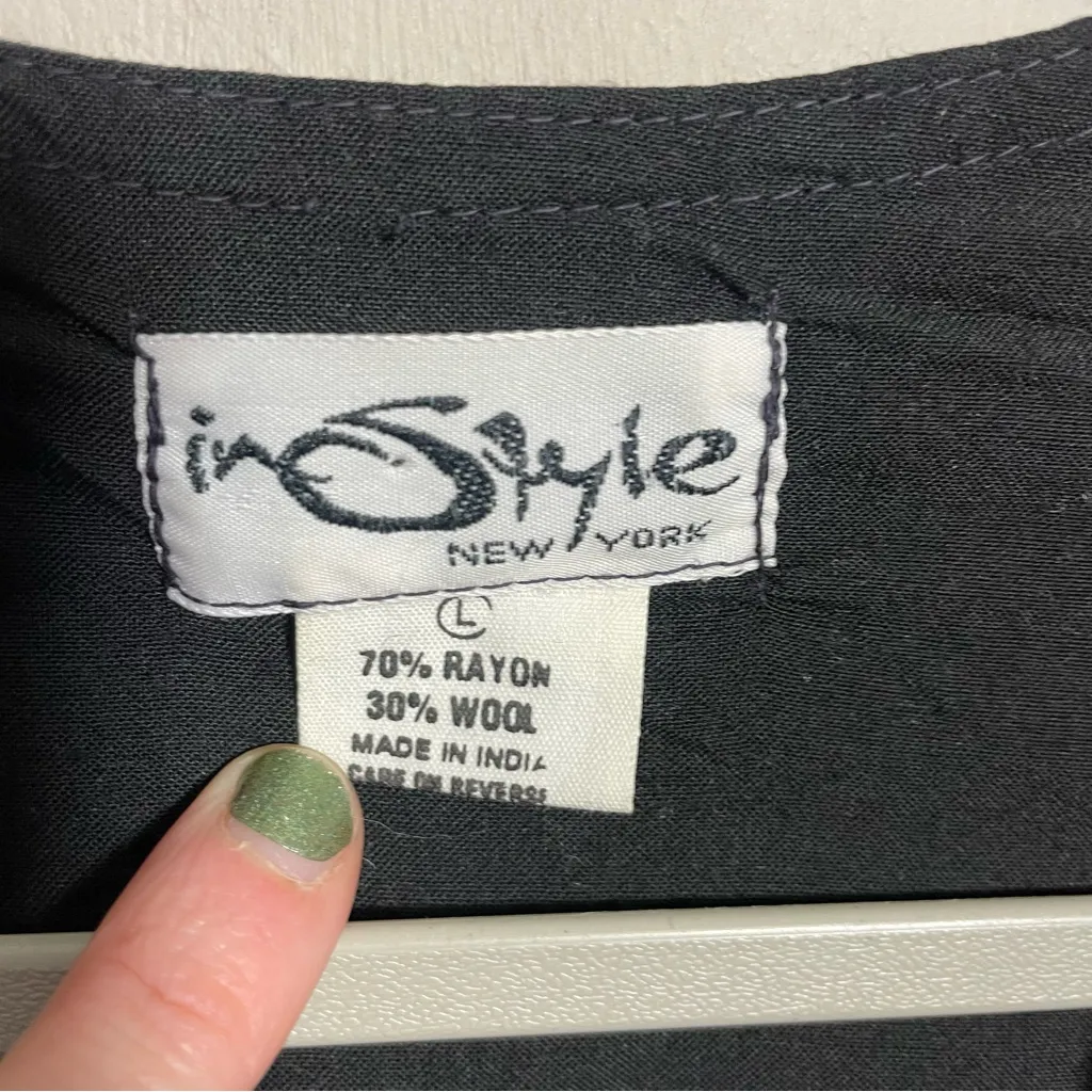 In Style Vintage wool blend button vest Brown Size L - Image 4