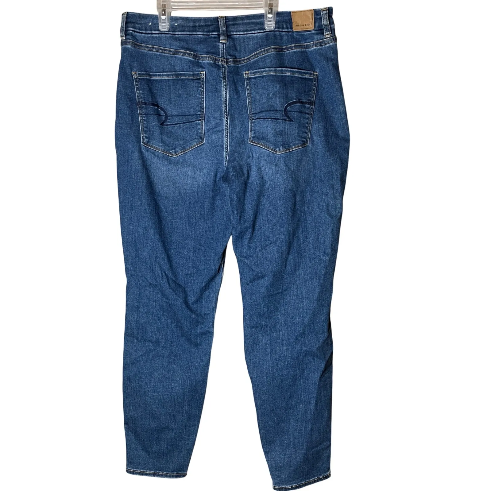 American Eagle Outfitters Curvy Hi-Rise Jeggings Size 18 Medium Wash Stretch - Image 4