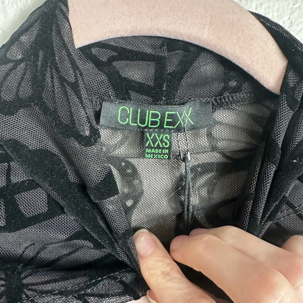 Dolls Kill  Black Sheer Butterfly Crop Top - Image 6