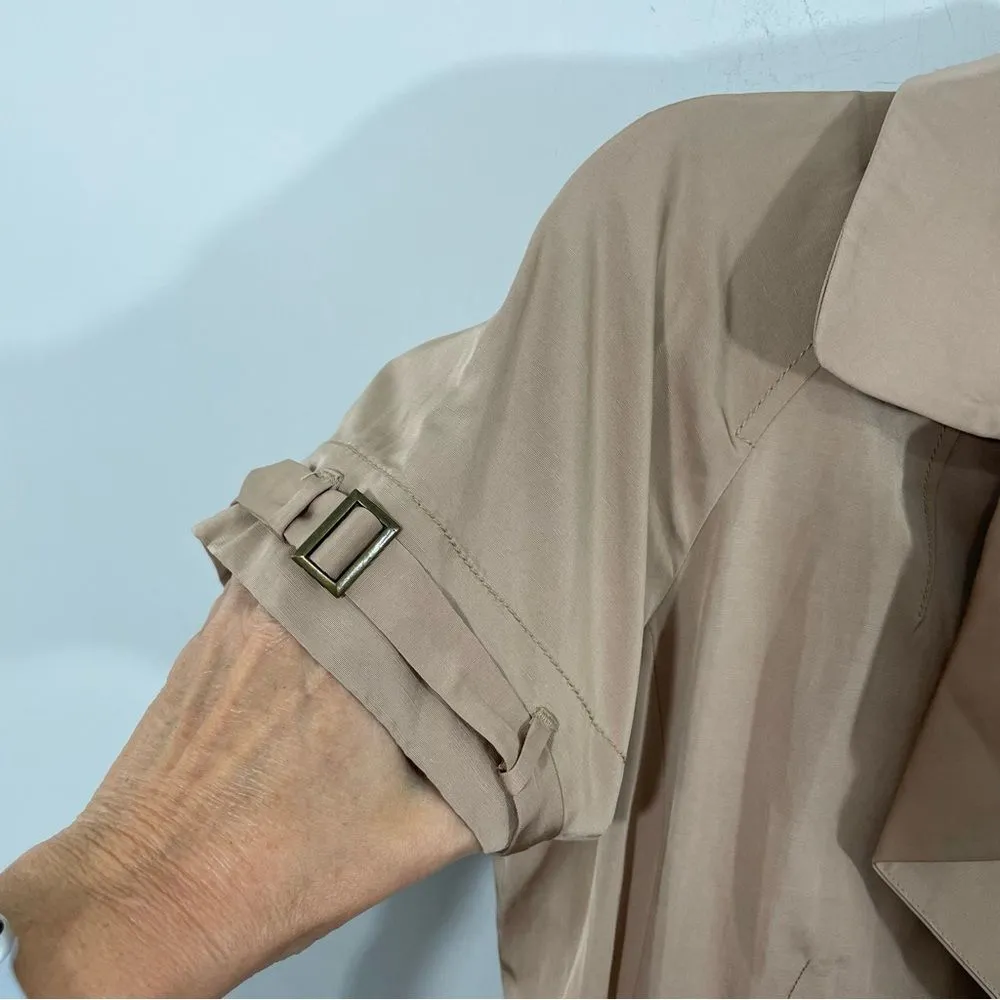 NWT‎ Banana Republic Trench Dress Size 4 Khaki Belted Pockets Full Zip - Image 12
